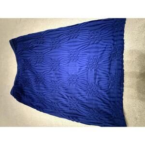 Linea by Louis Dell'Olio Blue Textured Skirt Size Small